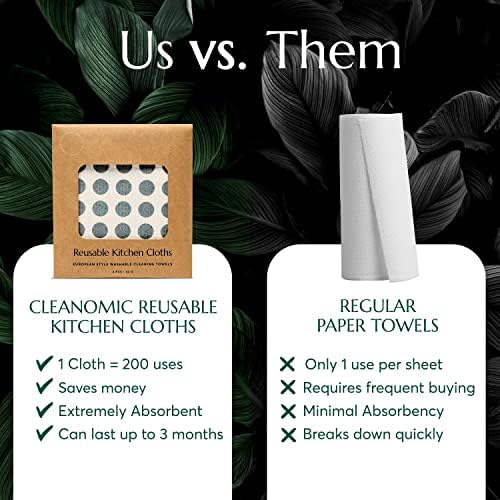 CLEANOMIC Reusable Kitchen Cloth, Dishwasher Pods & Fabric Softener Sheets Bundle - Image 4