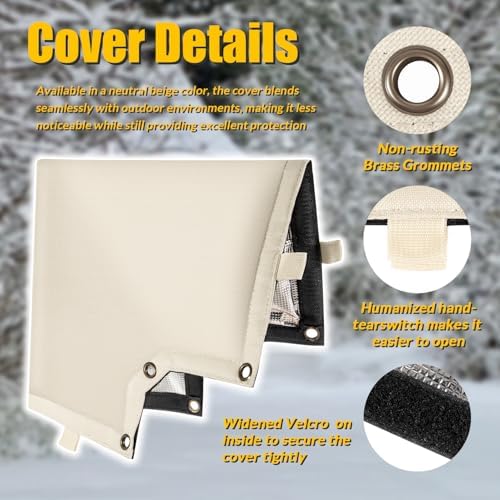 Backflow Preventer Cover Insulated Pouch 5°F - Pressure Vacuum Breaker Cover (13" W x 12" H) - Enhanced 5 Layers Protection for Pressure Vacuum Breakers, Sprinkler Valve Winter Water Well Pump Covers - Image 5