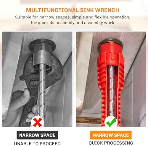 Faucet Wrench, 12-in-1 Sink Wrench for Tight Spaces - Image 2