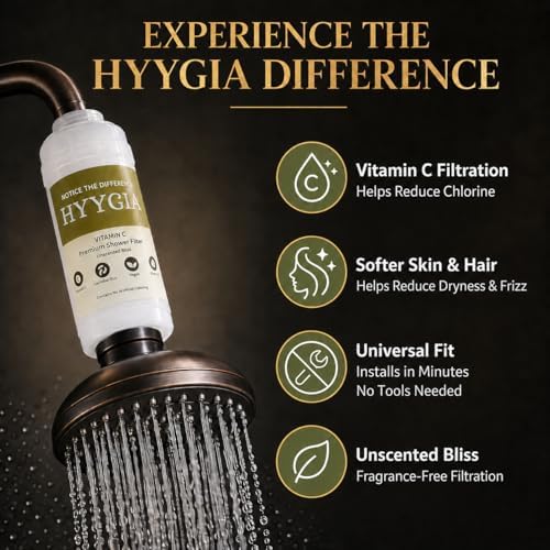 Premium Vitamin C Shower Filter for Hair and Skin - High Output Chlorine Remover & Water Filtration - Reduces Dry Itchy Skin & Frizzy Brittle Hair - Universal Fit (Unscented Bliss) - Image 3