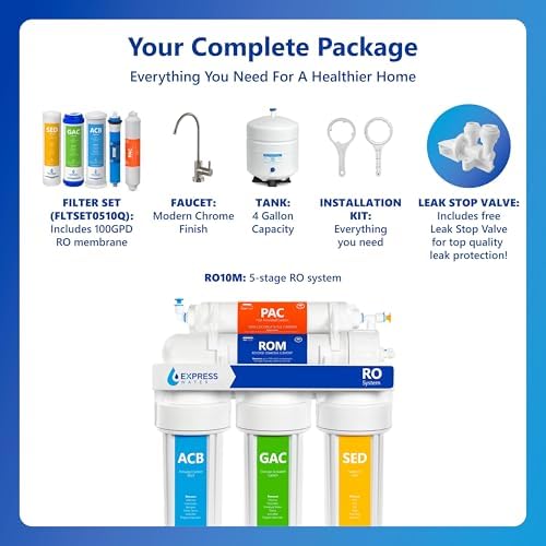 Express Water RO10M, 5-Stage Reverse Osmosis Water Filter System, 100 GPD - Image 6