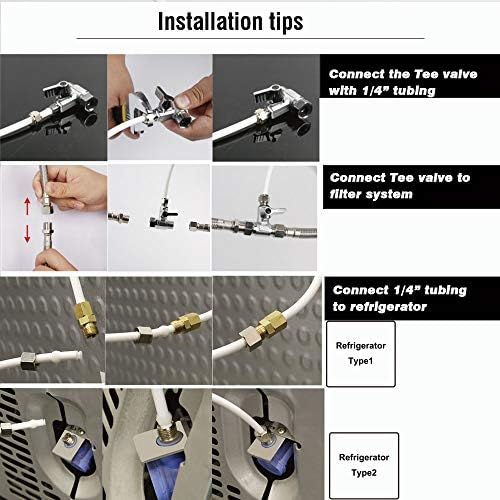 Frizzlife IMC-2 Ice Maker Fridge Water Line Installation Kit Fits For 3/8” Braided Hose Connection Braid Hose Connect Water Filter System - Image 3