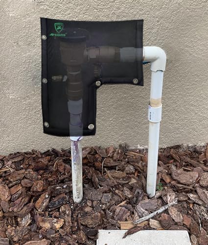 Insulated Pouch - Backflow Preventer Insulation Cover for Winter Freeze Protection, Pressure Vacuum Breaker Cover Black, 14” W x 16.5”H - Measure Before Purchase - Image 5