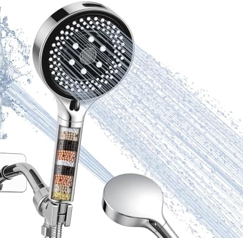 High Pressure Filtered Shower Head with Handheld 7 Spray by KHQF