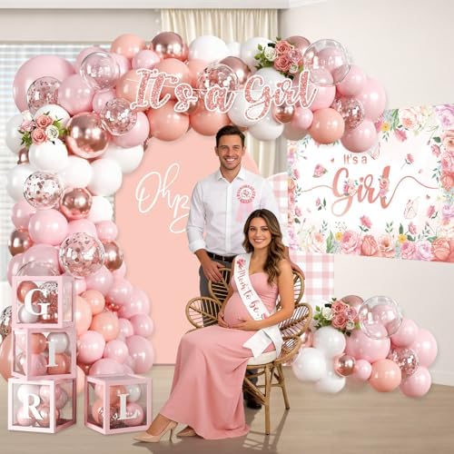 323Pcs Baby Shower Decorations for Girl, All-in-One Set for 25 Guests - Image 2