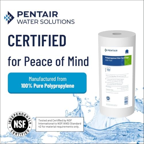 Pentair Pentek DGD-7525 Big Blue Sediment Water Filter, 10-Inch, Whole House Dual-Gradient Density Spun Polypropylene Replacement Cartridge, 10" x 4.5", 25 Micron, Pack of 8 - Image 3