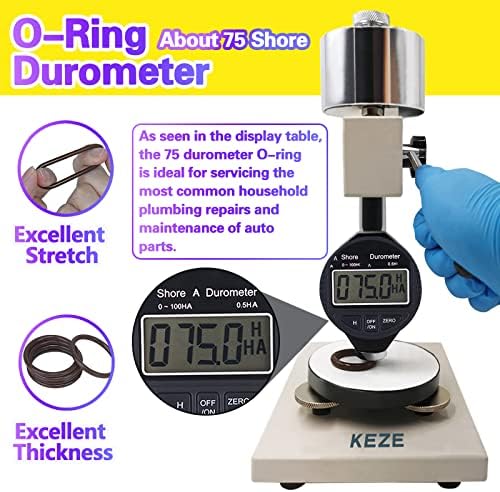 KEZE 386 Pcs Metric Viton O Ring Assortment Kit 75A Durometer 30 Sizes Brown O-Ring Set for Industrial Pressure Washer,Industrial Plumbing,Hydraulic & Cylinders Repairs with 4 Pcs Pick and Hook Set - Image 6