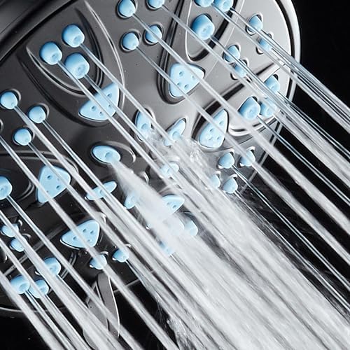 AquaDance Antimicrobial – Anti-Clog High-Pressure 6-Setting Head with Microban Nozzle Protection from Growth of Mold, Mildew & Bacteria for Stronger Shower 4", Aqua Blue Jets – 1.8 GPM - Image 5
