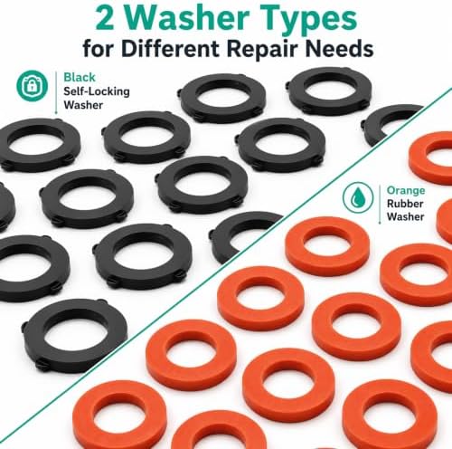 112 Pcs Garden Hose Gasket Rubber Seal with Heavy Duty Self-Locking Tabs - Image 4