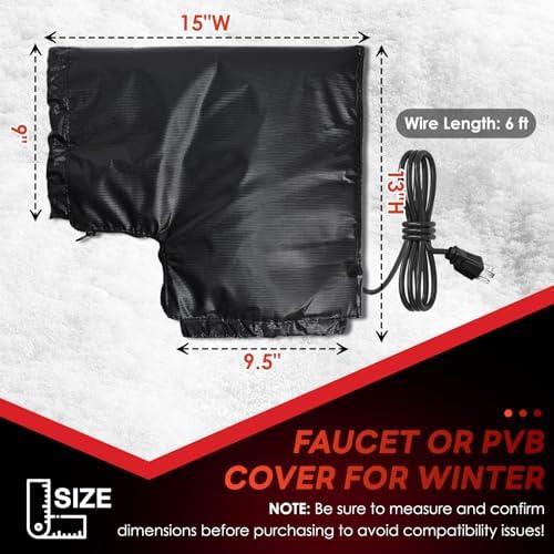 Upgraded Heated Backflow Cover for Winter, Backflow Preventer Insulated Pouch(-40 ℉), Waterproof Sprinkler Pipe Covers for Outside, Insulation Pressure Vacuum Breaker Cover for 720A 710 765 Series - Image 2