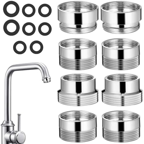 SEWACC 8 pcs Faucet Adapter Kit Water Filter Faucet Adapter Kitchen to Hose Portable Washer and Dishwasher Sink Aerator Connectors for Bathroom and Utility Use by SEWACC