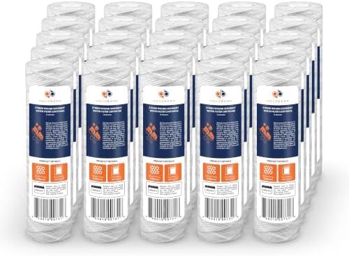 Aquaboon Whole House 5 Micron String Wound Sediment Water Filter 25-Pack by Aquaboon