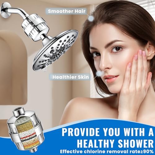 Ryamen Heavy Duty Shower Filter, Shower Water Filter, 99% REMOVAL Shower Head Filter for Hard Water, Heavy Metals, Chlorine (1 Cartridge, Silver) - Image 6