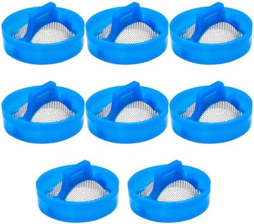 8pcs Water Inlet Valve Filter for Washer, 0.8in, Blue by CustomyLife