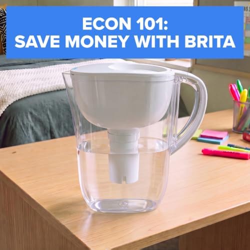 Brita Large 10-Cup Water Filter Pitcher with BritaPlus Filter, Stone Blue - Image 5