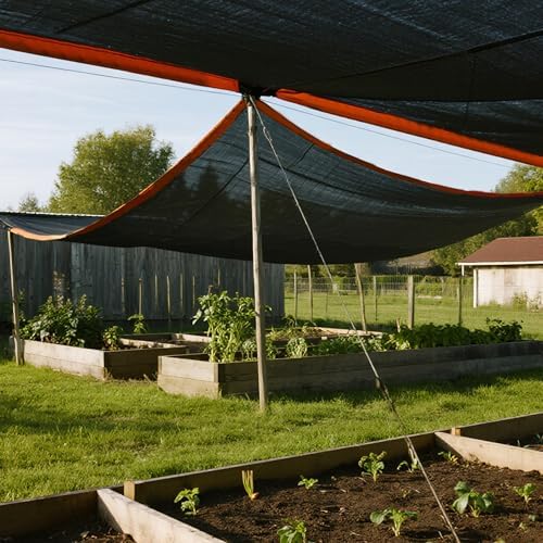 winemana 10x20 FT Garden Shade Cloth Black Mesh Tarp with Grommets - Image 2