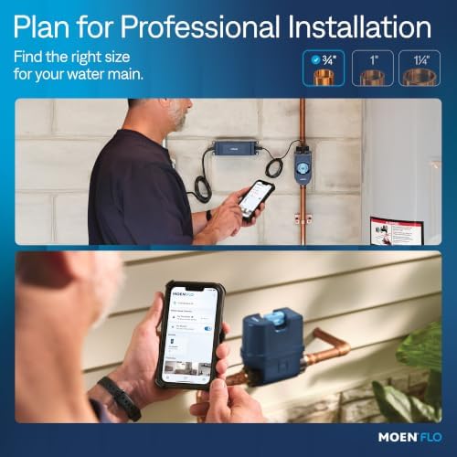 Moen Flo Shutoff, 3/4" Automatic Water Leak Detector & Shutoff, 900-001 - Image 3