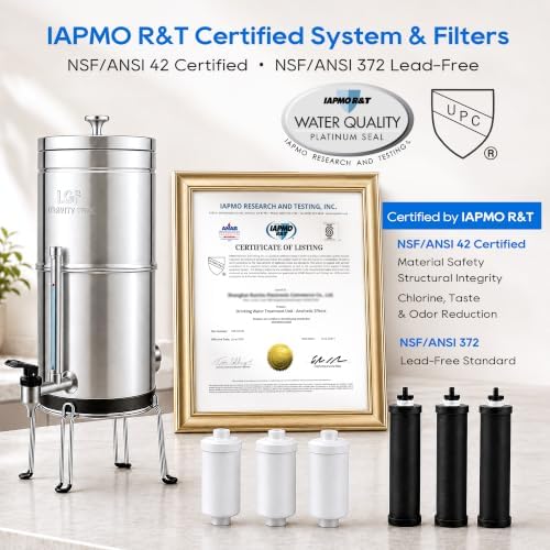 LCF UV-C Gravity Water Filter System, NSF/ANSI 42 Certified, 3G, 6 Filters - Image 3
