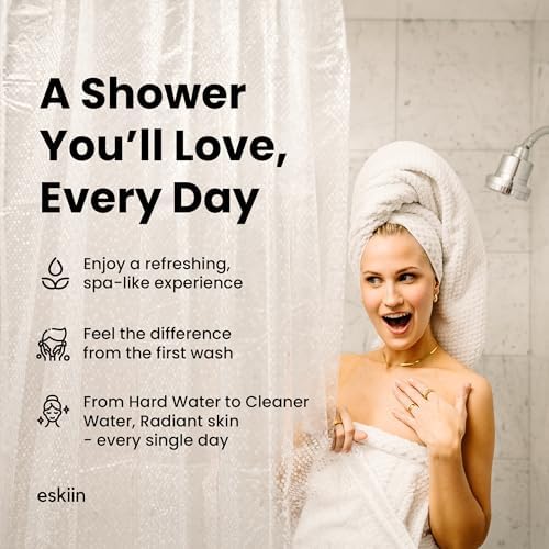 Eskiin Filtered Shower Head - Best Shower Head With Filters For Healthy Hair & Skin - High Pressure Water Softener For Hard Water - Reduce Dandruff, Protect Colored Hair, And Soothe Dry Skin (Black) - Image 6