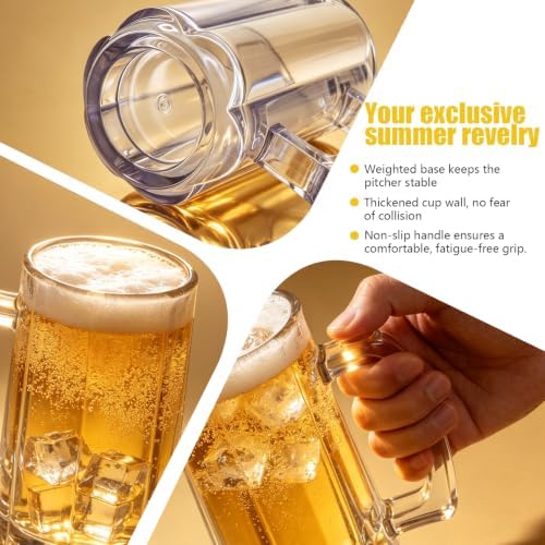 Plastic Beer Pitcher with Handle for Water Tea - Image 4