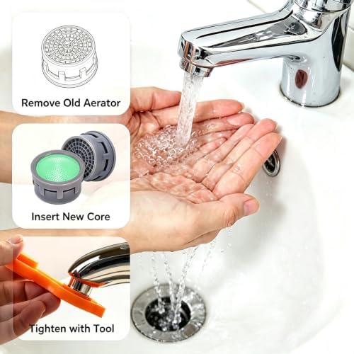 Faucet Aerator Flow Restrictor Insert, Universal M22/M24, 20-Pack - Image 5