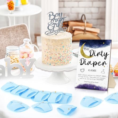 Roowest 51 Pcs Dirty Diaper Baby Shower Games, Star Moon - Image 6