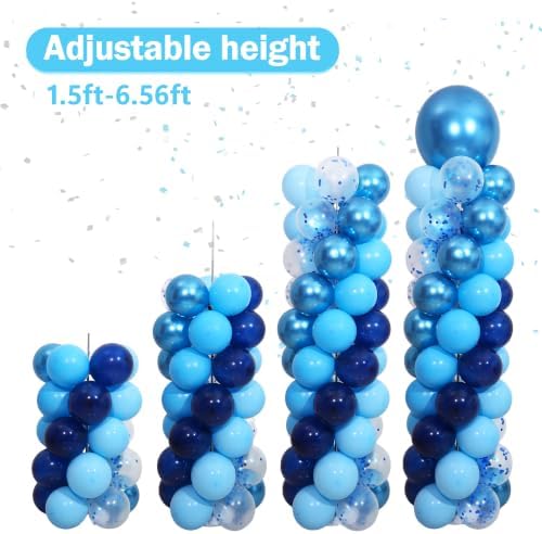Blue Balloon Column Stand Kit Set of 2 for Floor - Image 6