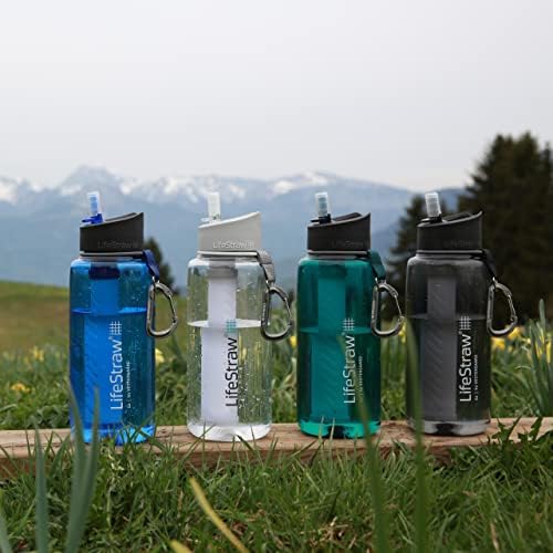 LifeStraw Go Water Filter Bottles with 2-Stage Integrated Filter Straw for Hiking, Backpacking, and Travel, 1L; Gray 1L - Image 5