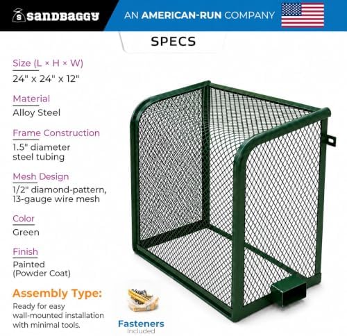 24"x24"x12" Wall-Mounted Backflow Security Cage – Backflow Preventer Enclosure (Green) - Sandbaggy (10) - Image 2