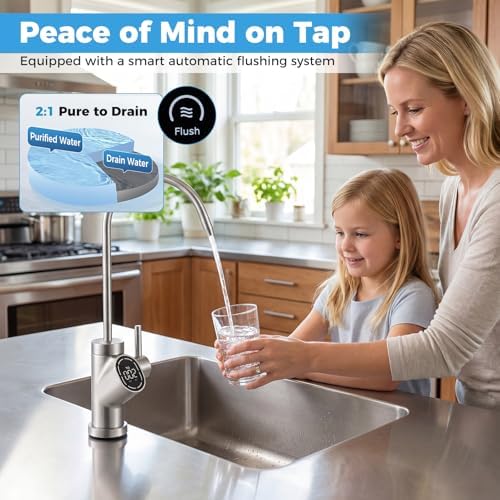 COSTWAY Alkaline PH+ RO Water Filter, 800 GPD Tankless Under-Sink RO System - Image 7
