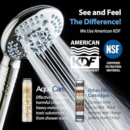 AquaCare 4X 10-Mode High Pressure Hand Shower w/Filter & 2-mode Power Wash - Image 2