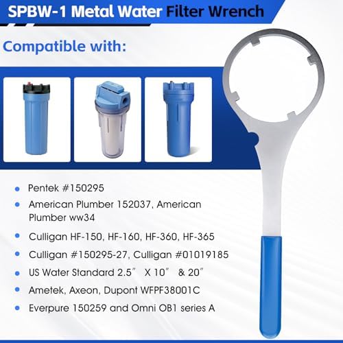 Xastro SPBW-1 Heavy Duty Water Filter Wrench & 2-Pack W34-OR O-Rings Kit – Complete Maintenance Set for Culligan HF-150, Pentek 150295, American Plumber – Durable Metal Wrench with Buna-N O-Rings - Image 3