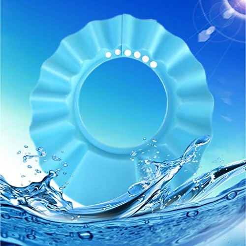 Safe Shampoo Shower Bathing Protection Bath Cap Soft Adjustable Visor Hat for Toddler, Baby, Kids, Children … (Blue) - Image 5