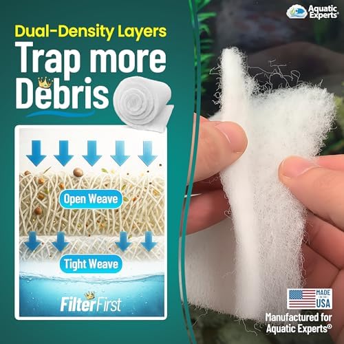 Aquatic Experts Aquarium Filter Floss for Fish Tank Filters - FilterFirst Aquarium Filter Pad - Media Roll for Crystal Clear Water, 3/4" - 1" Thick (18 Inch Wide, 24 Feet Long) - Image 4