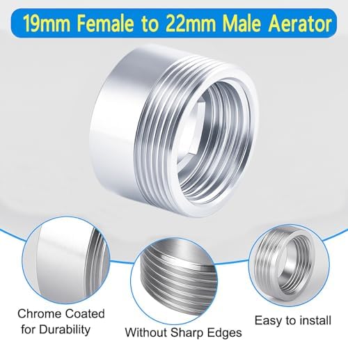 Faucet Adapter, Female 3/4"-27 TPI to Male 55/64"-27 TPI(F18.5-M22) - Image 5