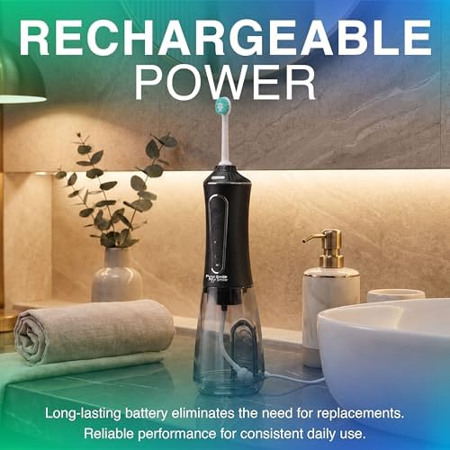 Professional Water Flosser - Advanced Dental Care for a Healthier Mouth, Gum, and Teeth - IPX7 Waterproof Oral Irrigator | 6 Replacement Tips, Travel-Friendly, Rechargeable - Oral Hygiene - Image 5