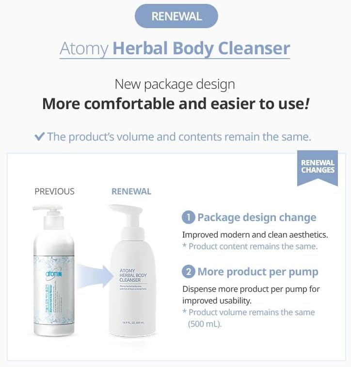 Herbal Body Cleanser Provides a Nourishing Cleansing Power with Fresh Herbal Ingredients (500ml 16.9 fl oz.) for Atomy - Image 2