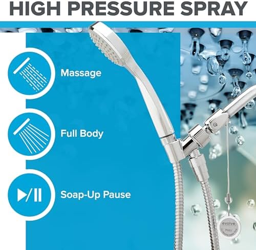 evolve Technologies Evolve 3-Spray 1.5 GPM Handheld Showerhead with ShowerStart TSV in Chrome - Image 5