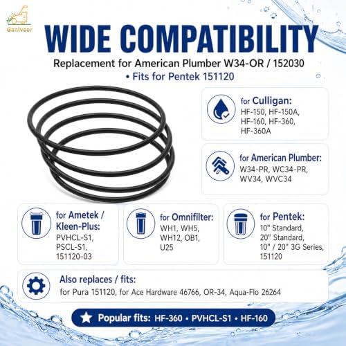Replacement American Plumber W34-OR, 152030 Filter O-Ring Fits Pentek 151120 Water Filter Housing (5/Pack) - Image 3
