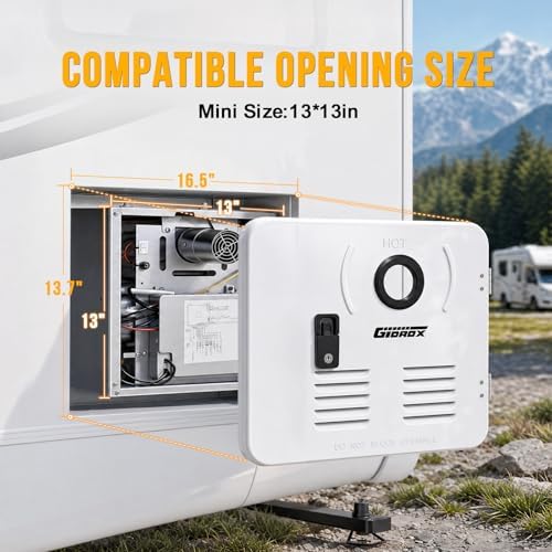 15 x 18 Inch RV Tankless Water Heater Door Kit, White Water Heater Access Door for RV Water Heaters, Galvanized Steel, Door Only - Image 3