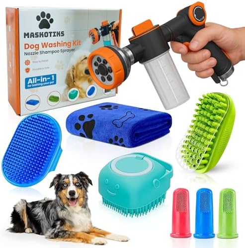 Dog Washing Hose Attachment, Dog Shower Attachment for Bathtub Spout - Tool-Free Pet Bath Kit with Tub Faucet Adapter, Foam Soap Dispenser, Brush & Towel - Image 4
