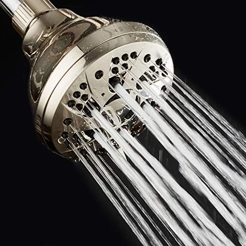 AquaDance Brushed Nickel High Pressure 6-Setting Spiral Shower Head – Angle Adjustable, Anti-Clog Showerhead Jets, Tool-Free Installation-USA Standard Certified-Top U.S. Brand – 1.8 GPM - Image 3