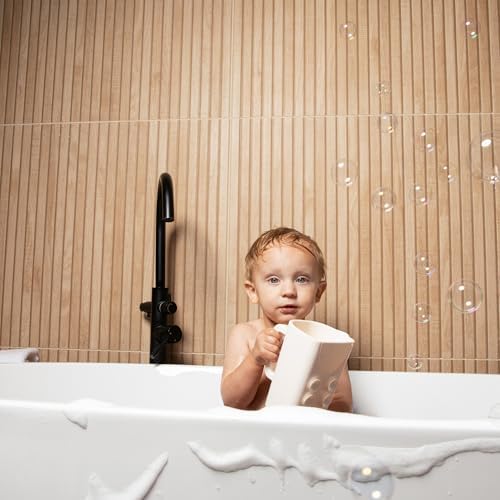Rinzee® Baby Bath Rinse Cup with Suctions – Soft Silicone Shampoo Rinser for Kids – BPA‑Free, Drains Upside Down, Sticks to Tiles. Patent Pending - Image 5