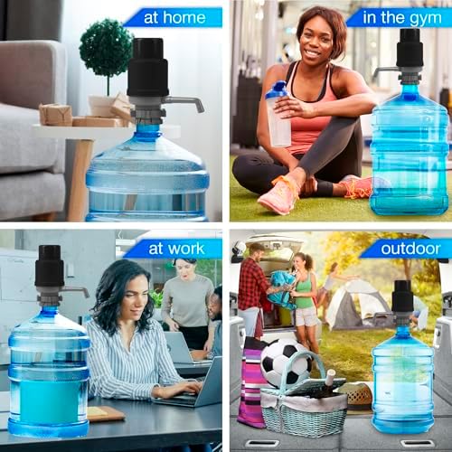 HotFrost Manual Water Pump for 5 Gallon Jug & Bottle – Non-Electric 5 Gallon Water Dispenser, Universal Hand Pump with 3 Adjustable Tubes, 53mm Screw Top Adapter, Spout Cap & Cleaning Brush, BPA-Free - Image 7
