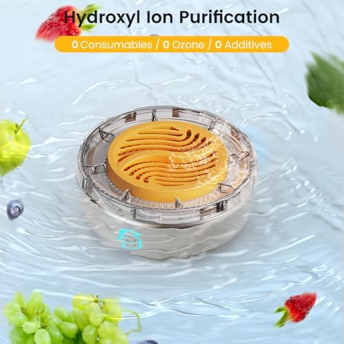 Fruit and Vegetable Washing Machine, Wireless Veggie Wash with Purification Technology, IPX7 Waterproof Powerful Water Rolling for Washing Fruits, Vegetables, Rice, Meat - Image 2