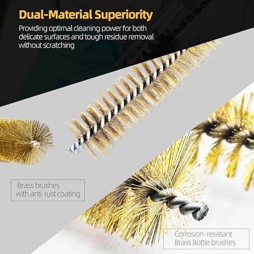 7Pcs Brass Wire Brush,Tube Brushes Set,Bottle Brush - Image 3