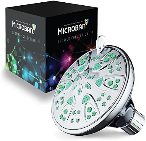 AquaDance Antimicrobial – Anti-Clog High-Pressure 6-Setting Shower Head with Microban Nozzle Protection from Growth of Mold, Mildew & Bacteria for Stronger Shower! 4" Coral Green - Image 2