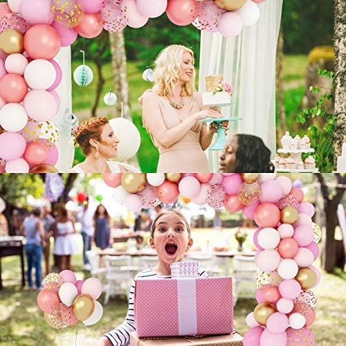 Amandir 164Pcs Rose Gold Pink Balloons Garland Arch Kit - Image 6