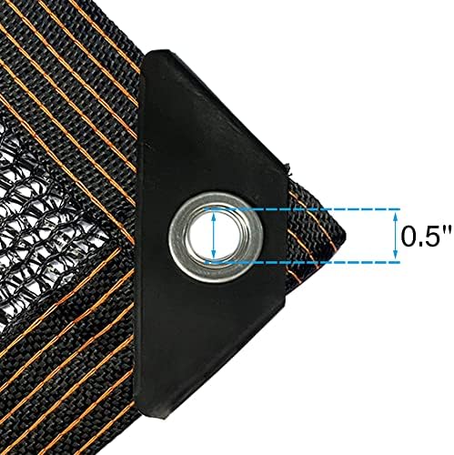 winemana 70% Black Shade Cloth 6.6 x 6.6 FT Durable Mesh Tarp with Grommets - Image 3