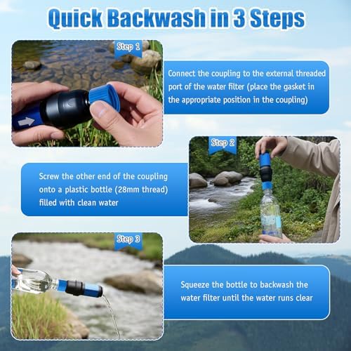 2 Pcs Water Filter Coupling Kit, Compatible with Sawyer Squeeze Filter - Image 4